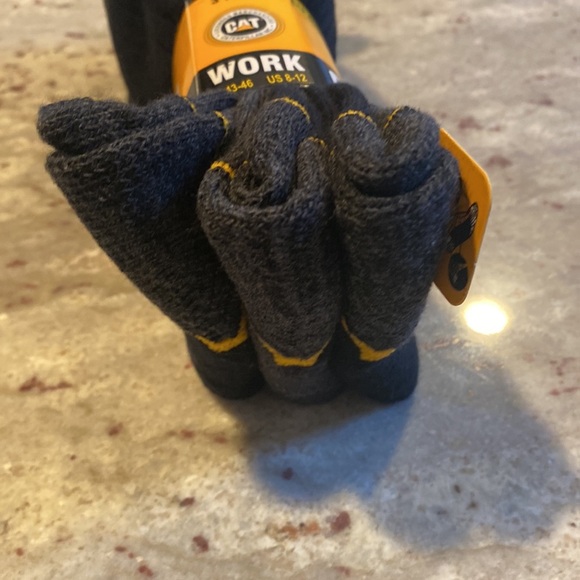 NWT CAT (Caterpillar) 3 pack Mens work socks black. Size 8-12 - Picture 6 of 9